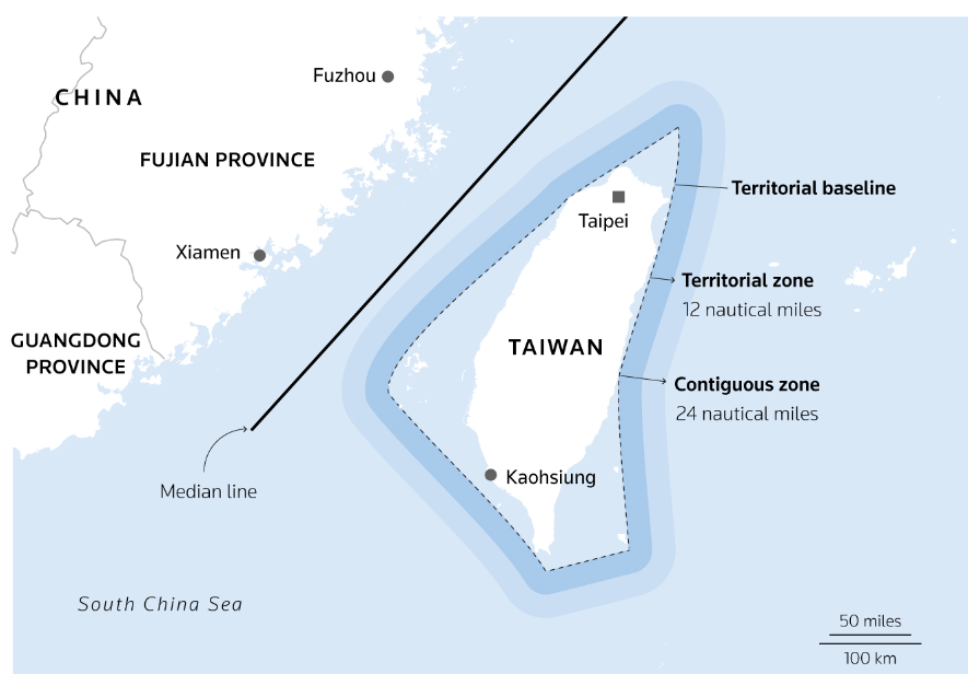 China’s Aircraft Carrier Fujian in the Taiwan Strait