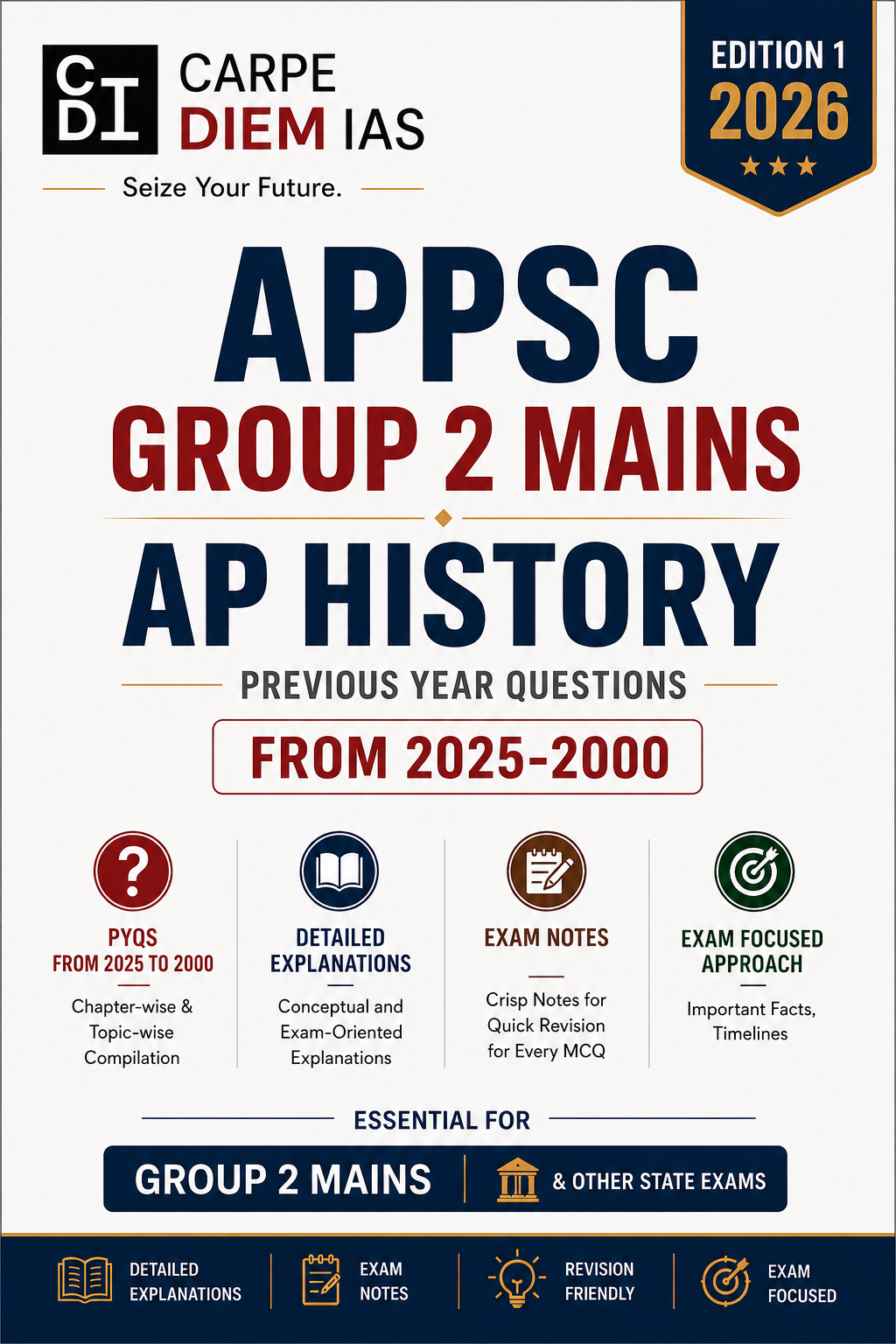 APPSC GROUP 2 MAINS – ANDHRA PRADESH HISTORY PYQS (2000–2025) - APPSC APPSC Group 2 Mains PDF Book Download